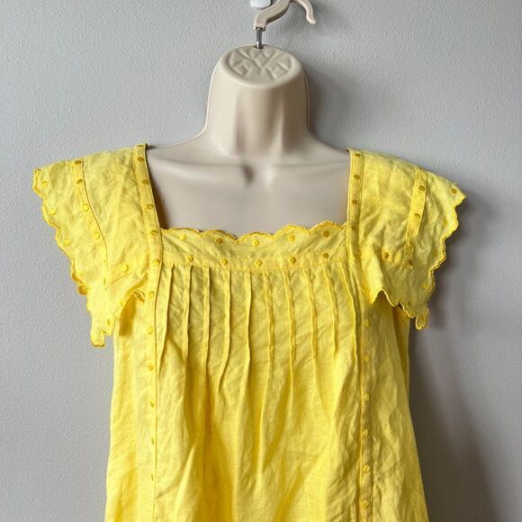 See By Chloe' Yellow Linen Summer Dress Size 2 - Picture 2 of 8
